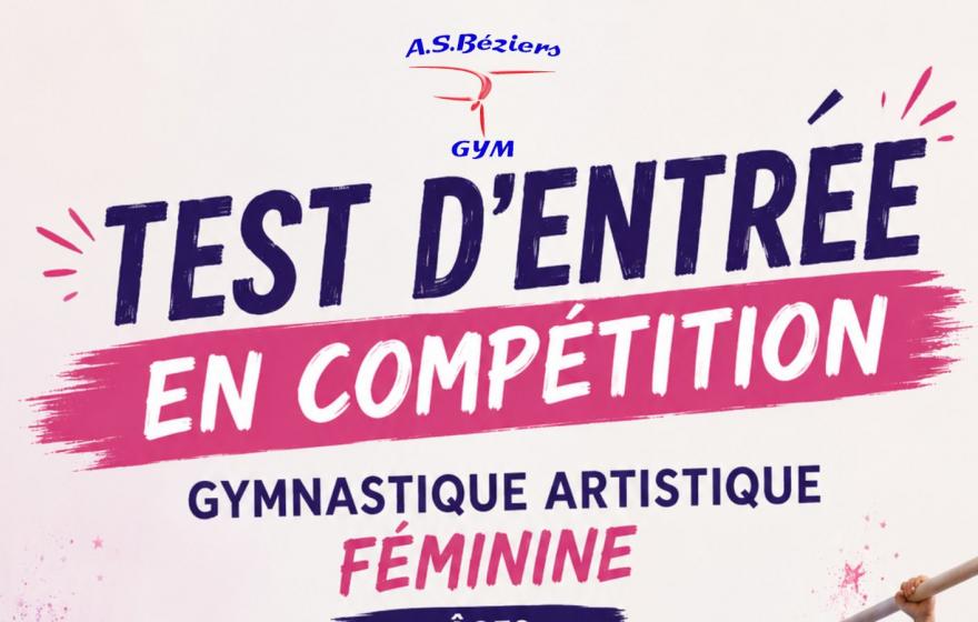 Test d’entrée en compétition GAF